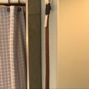Brown braided belt